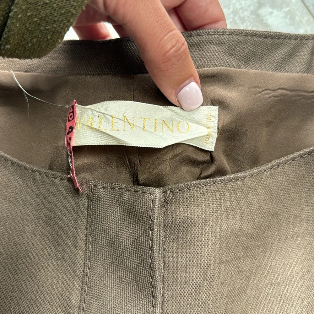Valentino Linen Blazer Bow Vintage Blazer‎ Padded Shoulders